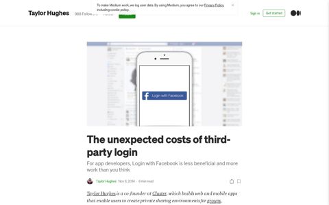The unexpected costs of third-party login | by Taylor Hughes ...