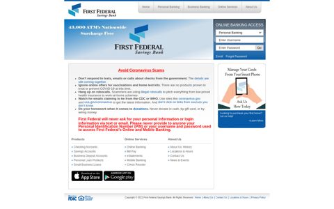 Welcome to First Federal Savings Bank!