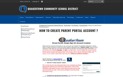 How to Create Parent Portal Account ? - Quakertown ...