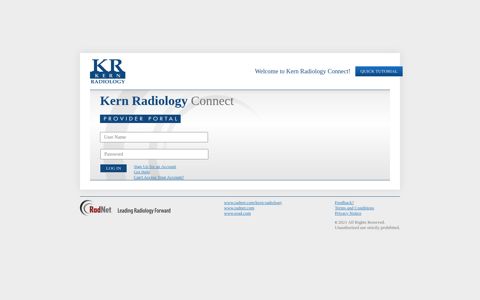 Kern Radiology Connect - Login - My Radiology Portal