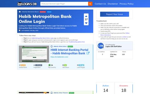 Habib Metropolitan Bank Online Login - Logins-DB