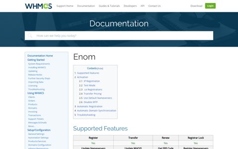 Enom - WHMCS Documentation
