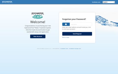 Forgotten Password? - Login - Ecowater Systems
