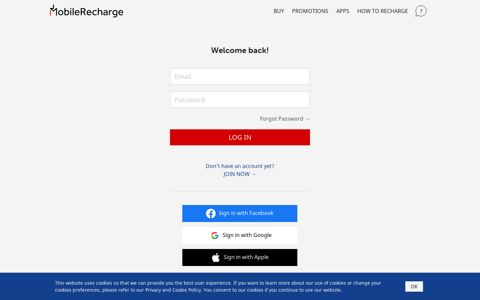 Welcome to MobileRecharge.com - Log in or create a new ...