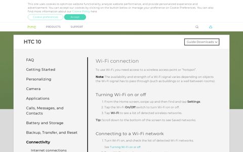 HTC 10 - Wi‍-Fi connection - HTC Support | HTC United States