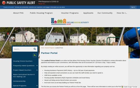 Landlord Portal - Portland Housing Authority