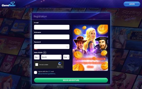 Registration | GameTwist Casino