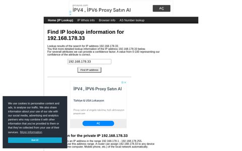 192.168.178.33 - Find IP Address - Lookup and locate an ip ...