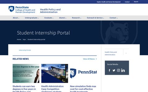 Student Internship Portal | Penn State College of Health and ...