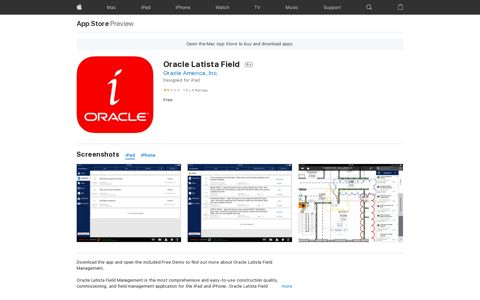 ‎Oracle Latista Field on the App Store