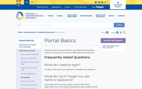 Portal Basics | New Brunswick Financial and ... - FCNB