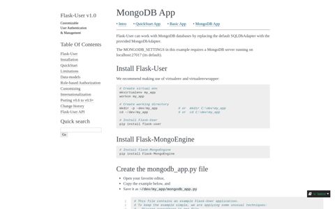 MongoDB App — Flask-User v1.0 documentation