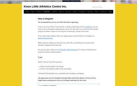 How to Register | Knox Little Athletics Centre Inc.