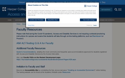 Faculty Resources: Harper College