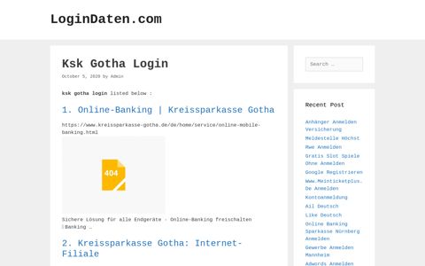Ksk Gotha Login - LoginDaten.com