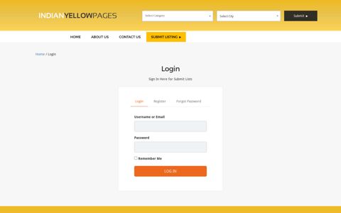 Login - Indianyellowpages