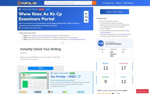 Www Knec Ac Ke Cp Examiners Portal - Portal-DB.live