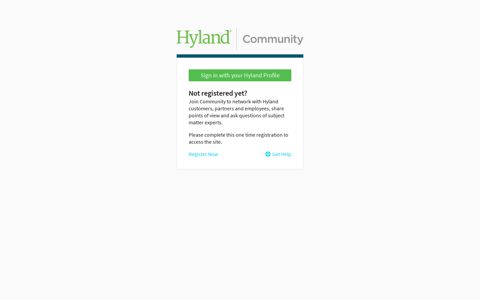 Hyland Community - Login