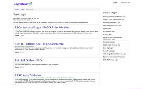 Faso Login FAQ - Account/Login - FASO Artist Websites - https ...