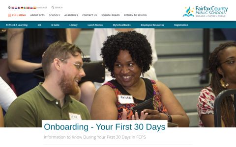 Onboarding - Your First 30 Days | Fairfax County Public Schools