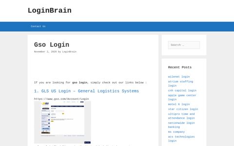 Gso - Gls Us Login - General Logistics Systems - LoginBrain