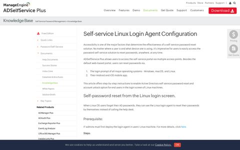 Linux Login Agent Configuration Guide | ADSelfService Plus