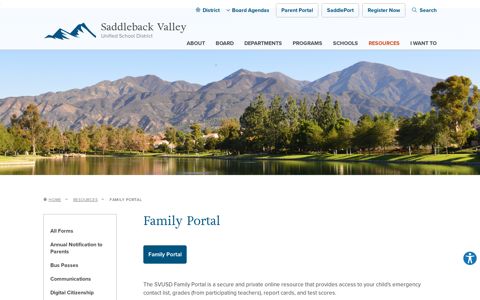 Family Portal - Saddleback Valley Unified School District