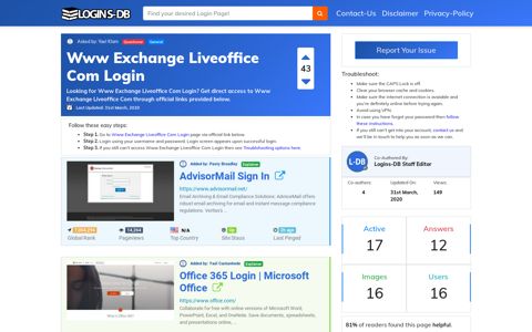 Www Exchange Liveoffice Com Login - Logins-DB