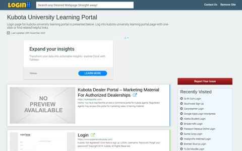 Kubota University Learning Portal