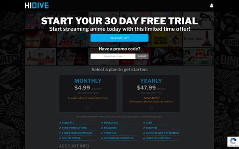 Sign Up for Anime Streaming Services | HIDIVE