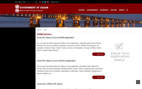 EODB Services | ASSAM GOVERNMENT