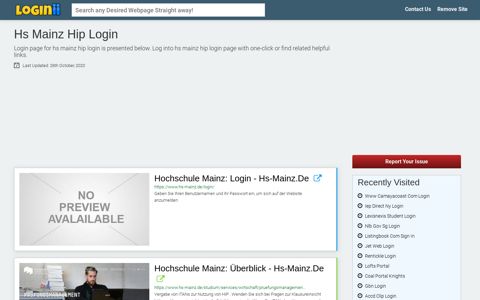 Hs Mainz Hip Login - Loginii.com