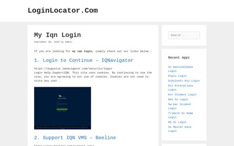 My Iqn Login - LoginLocator.Com