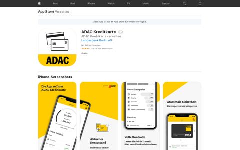 ‎ADAC Kreditkarte im App Store