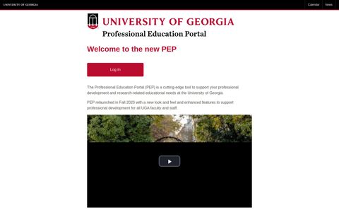 UGA's PEP (Professional Education Portal) - University of ...
