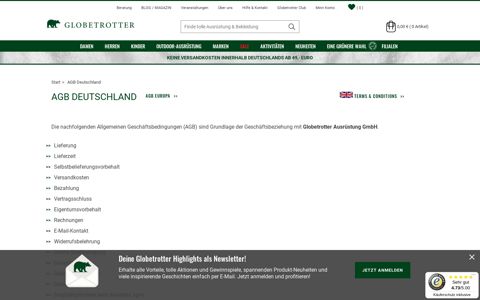 AGB Deutschland - Globetrotter
