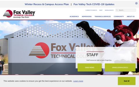 Staff Login | Fox Valley Technical College