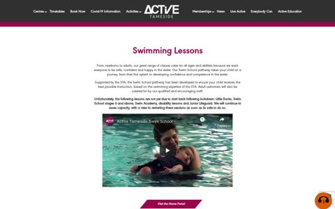 Swimming Lessons - Active Tameside : Active Tameside