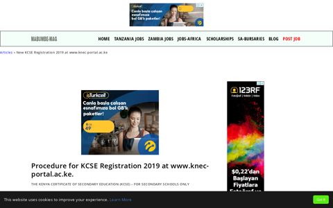 New KCSE Registration 2019 at www.knec-portal.ac.ke 2020 ...