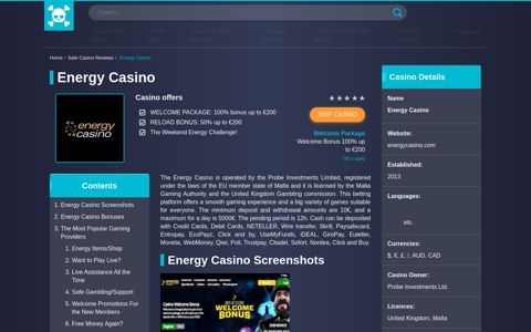 Energy Casino Review. Energy Casino Login and Get Your ...