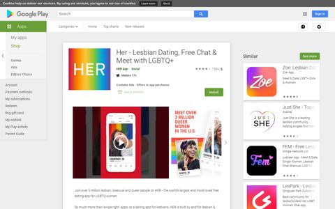 Her - Lesbian Dating, Free Chat & Meet with LGBTQ+ - Apps ...