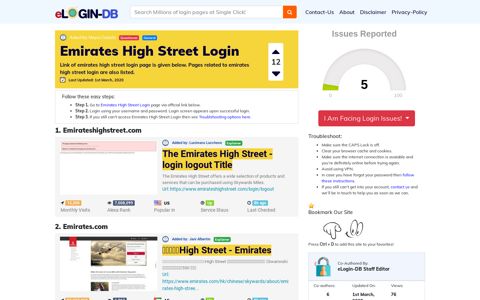 Emirates High Street Login - A database full of login pages ...