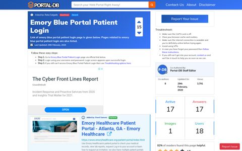 Emory Blue Portal Patient Login - Portal-DB.live