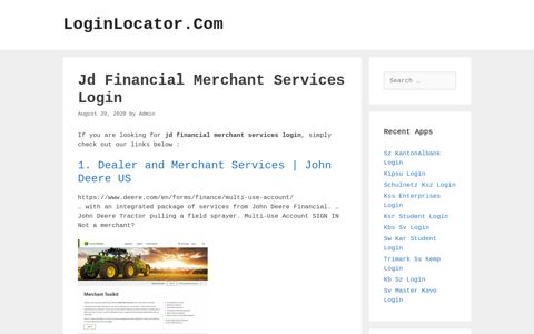 Jd Financial Merchant Services Login - LoginLocator.Com