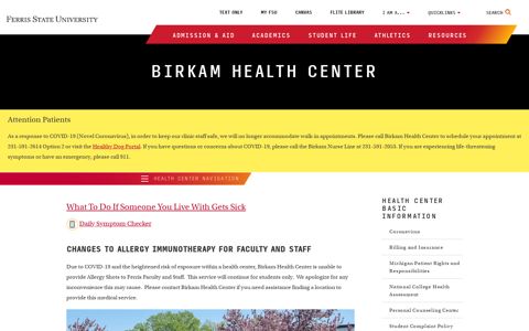 Birkam Health Center - Ferris State University