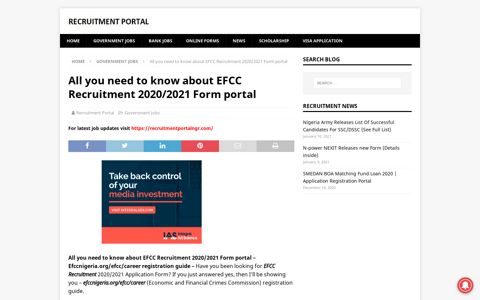 All you need to know about EFCC Recruitment 2020/2021 ...