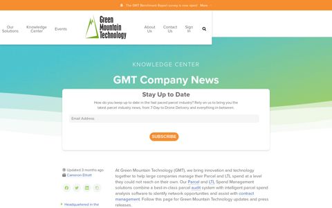 GMT Company News | Green Mountain Technology
