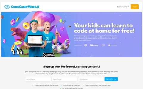 Code Camp World | Sign up now for free eLearning content!