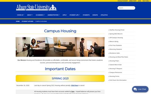 Campus Housing - Albany State University