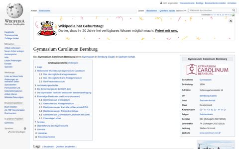 Gymnasium Carolinum Bernburg – Wikipedia